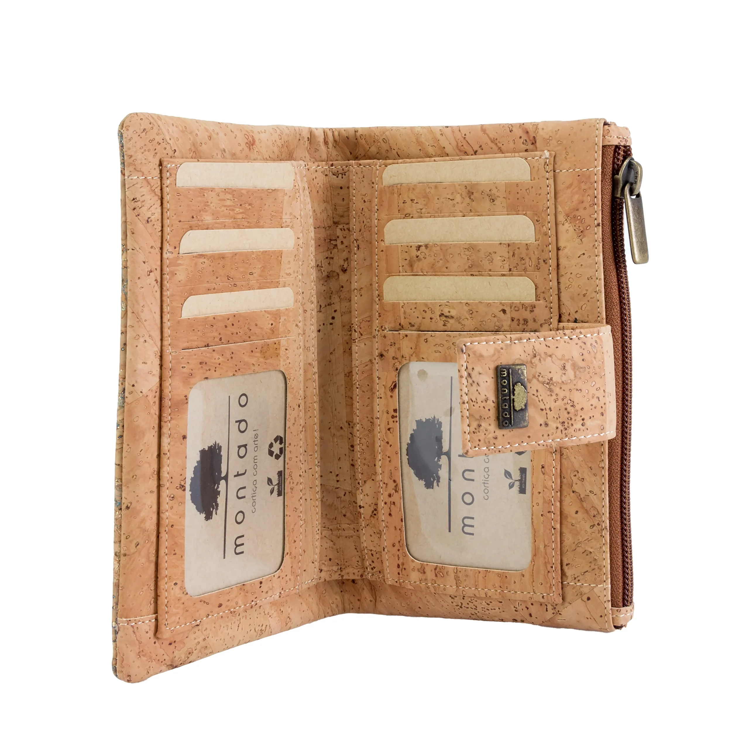 Large Flexible Cork Coin Purse with RFID Anti-Theft Protection