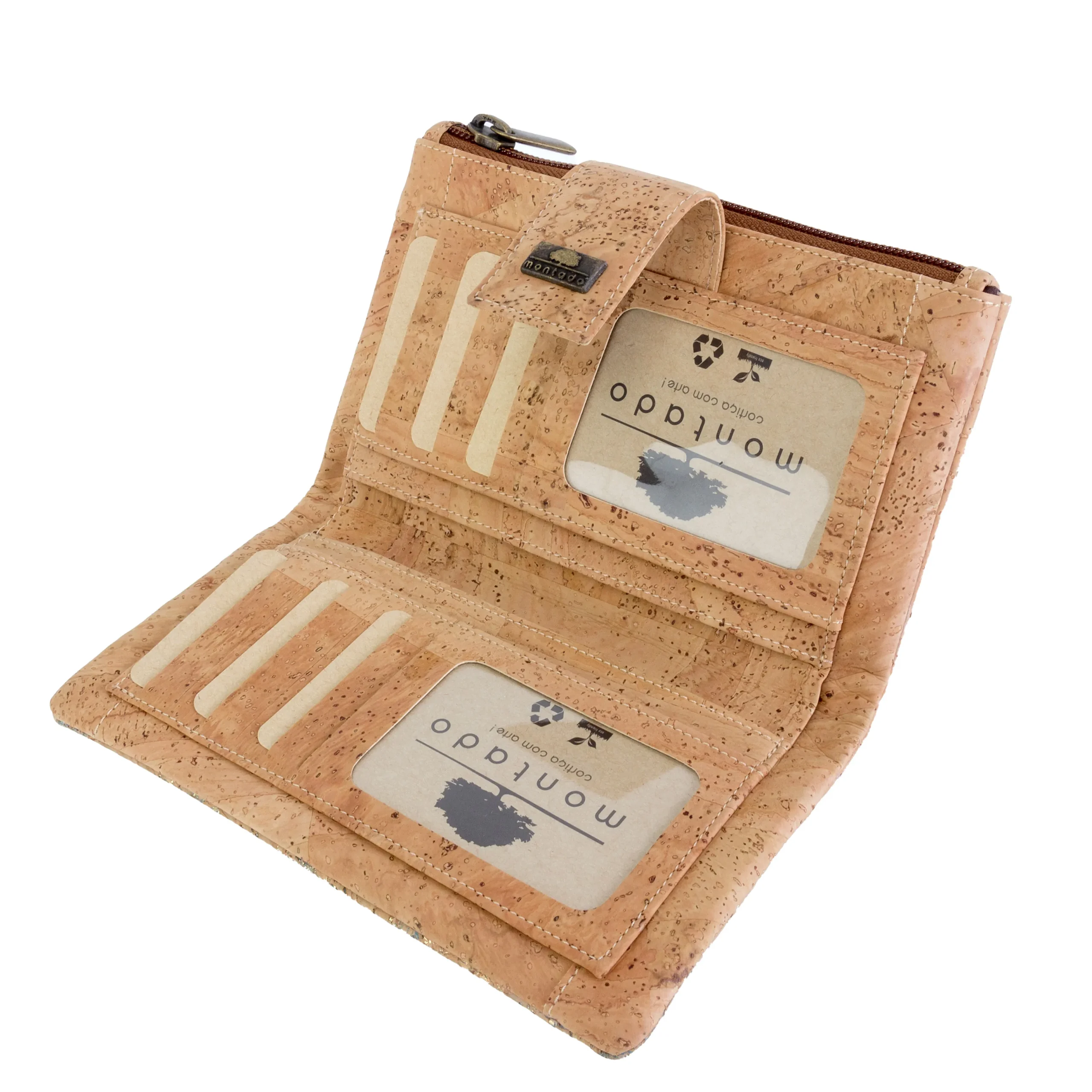 Large Flexible Cork Coin Purse with RFID Anti-Theft Protection