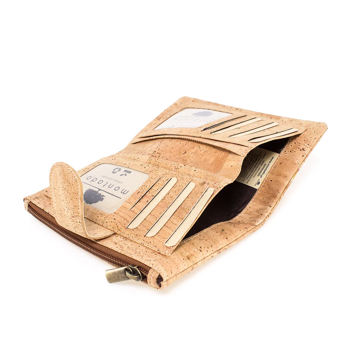 Large Flexible Cork Coin Purse with RFID Anti-Theft Protection