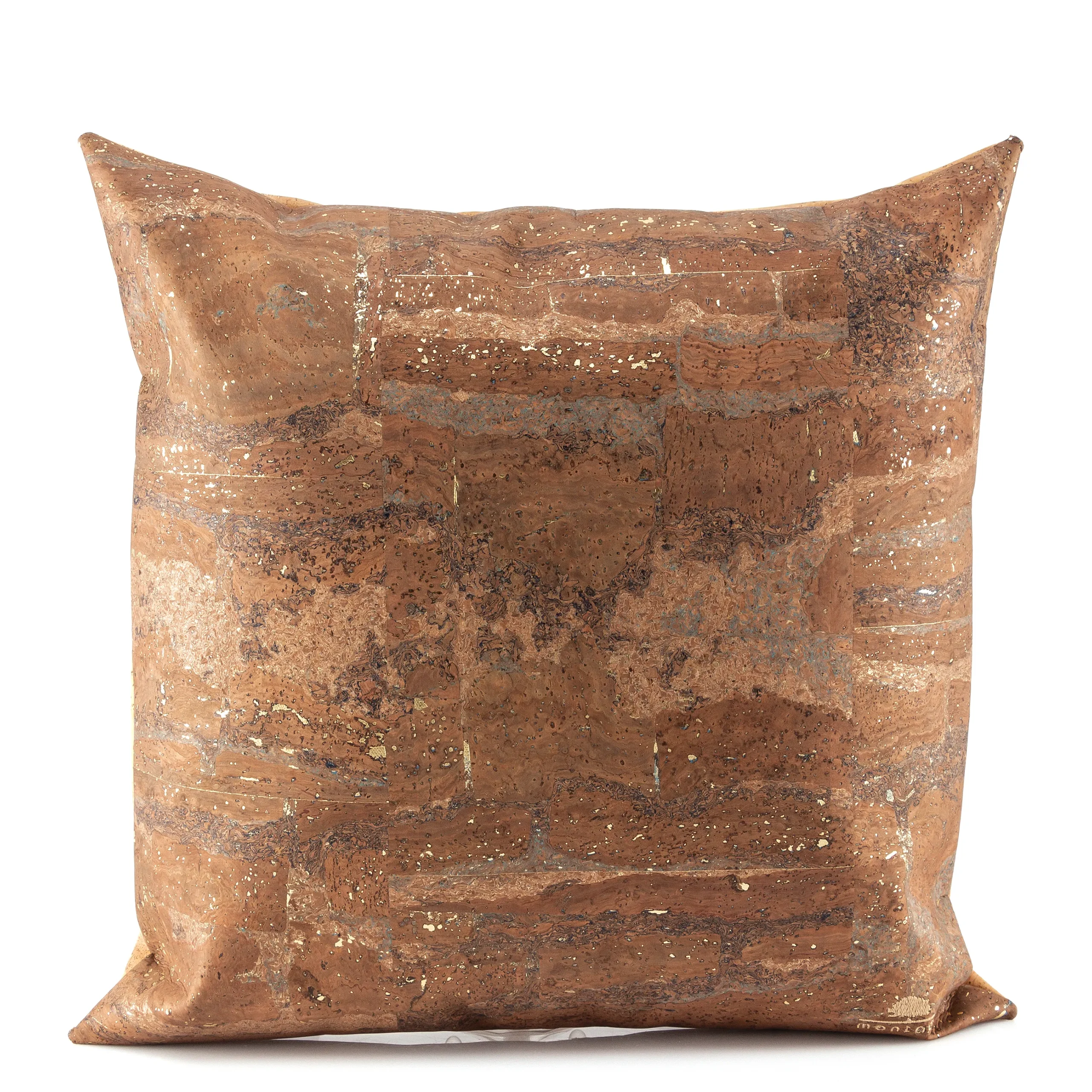 Almofada Quadrada Decorativa e Ecológica em Cortiça - Natural Mapa Camel