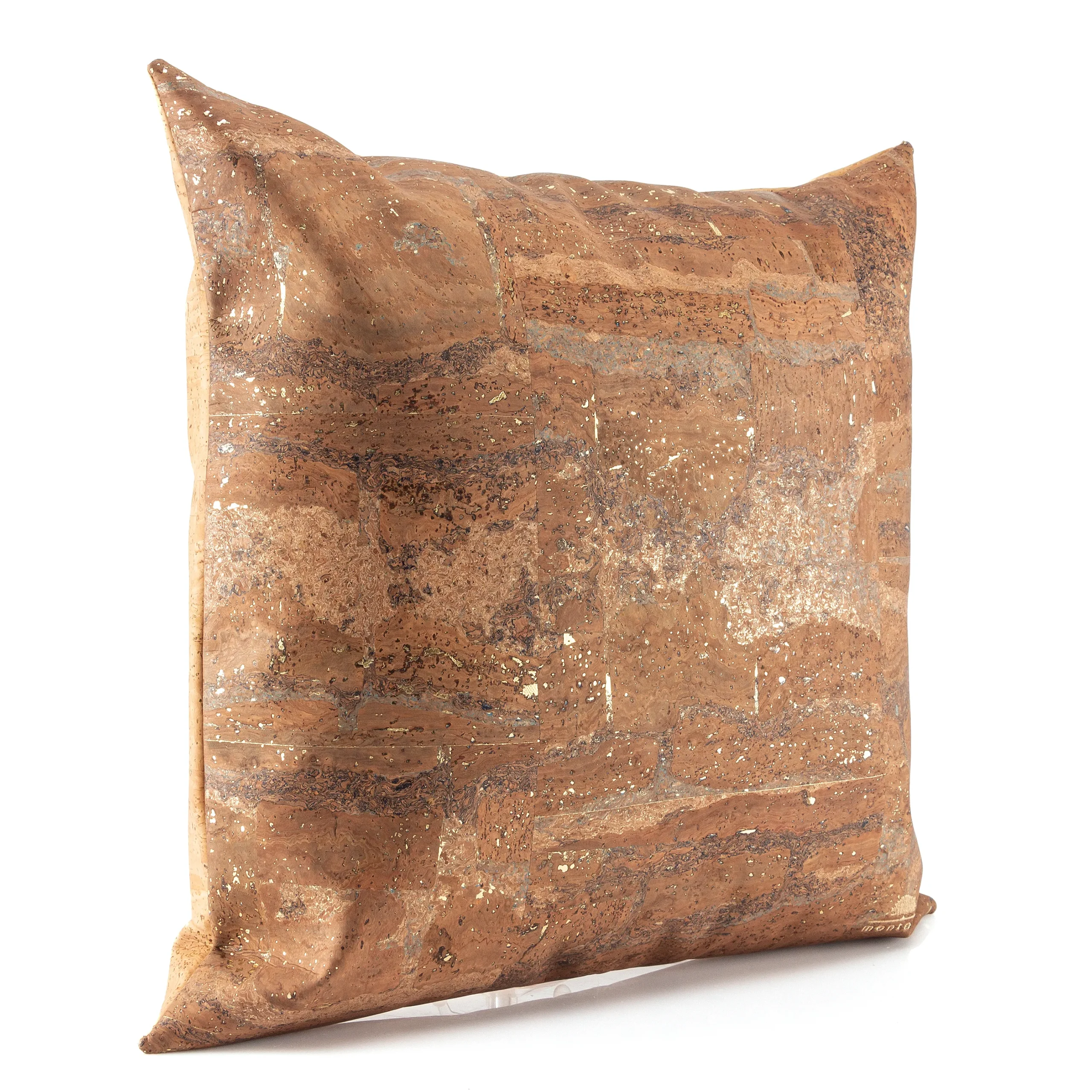 Cork Decorative and Eco-Friendly Square Cushion - Natural Camel Map