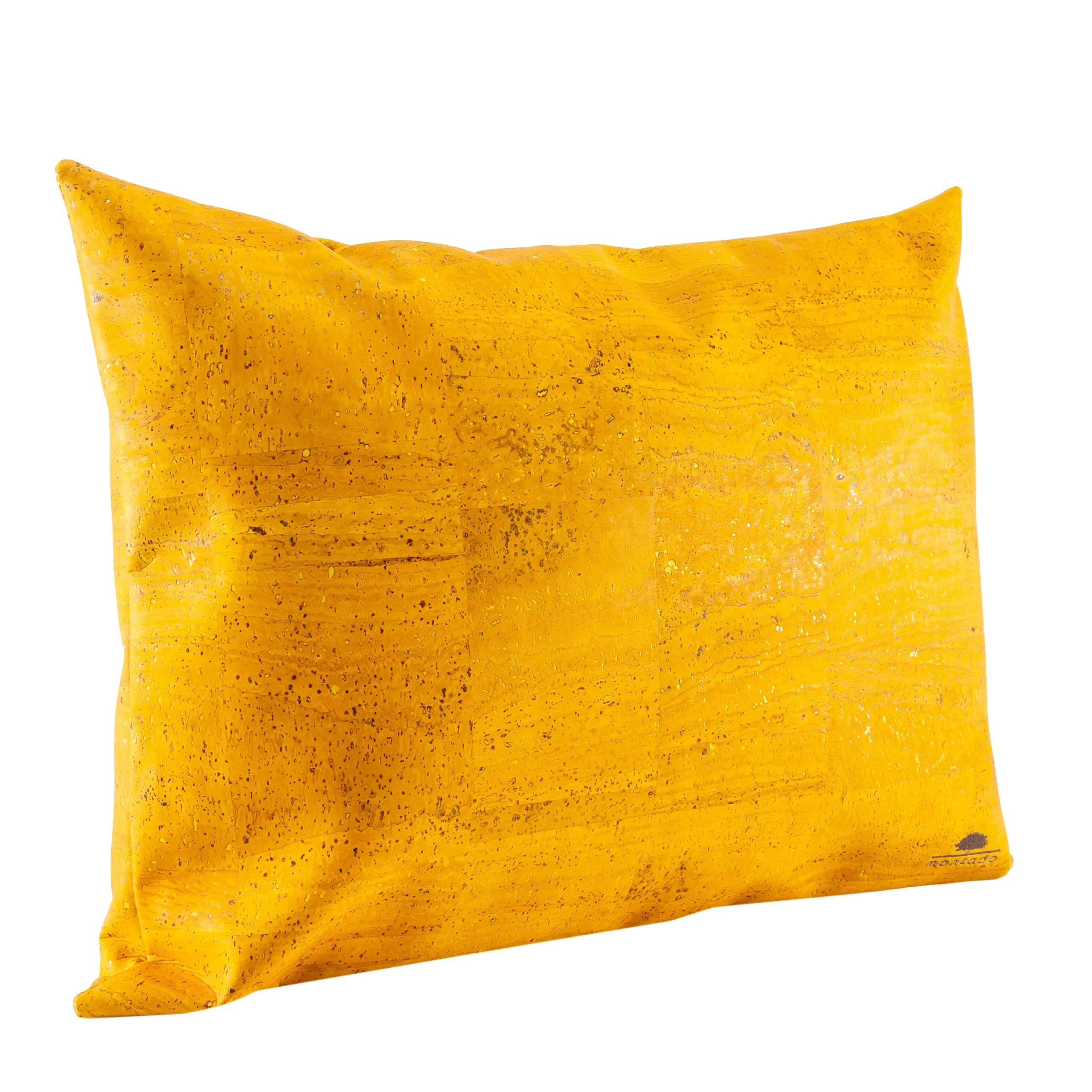Decorative and Ecological Rectangular Cork Cushion - Yellow