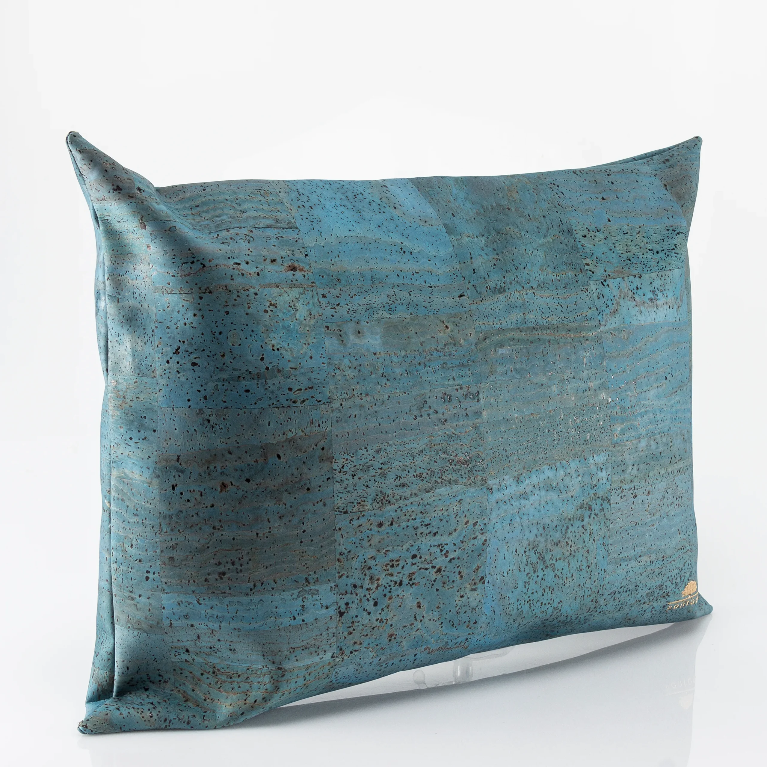 Decorative and Ecological Rectangular Cork Cushion - Light Blue
