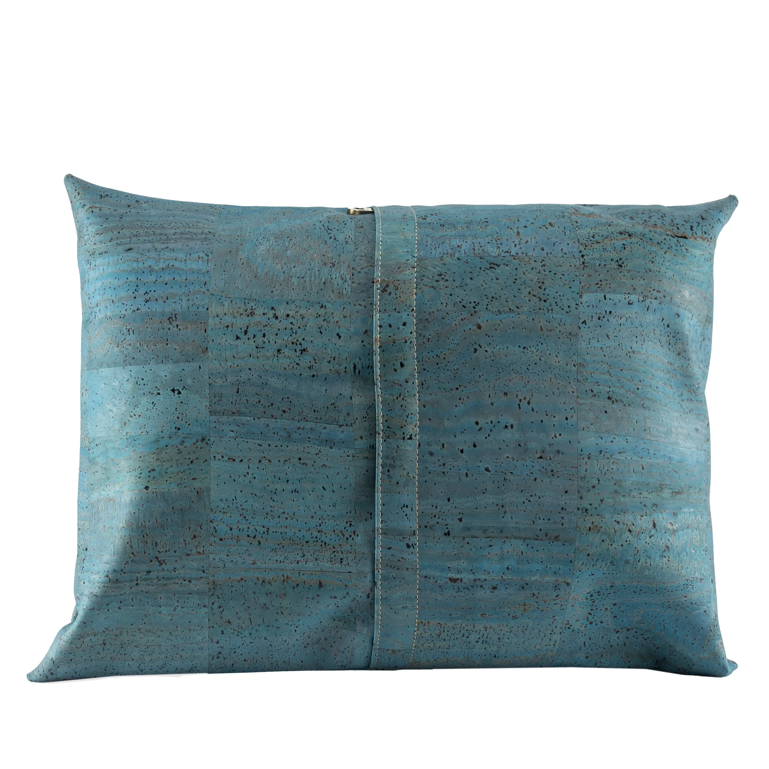 Decorative and Ecological Rectangular Cork Cushion - Light Blue