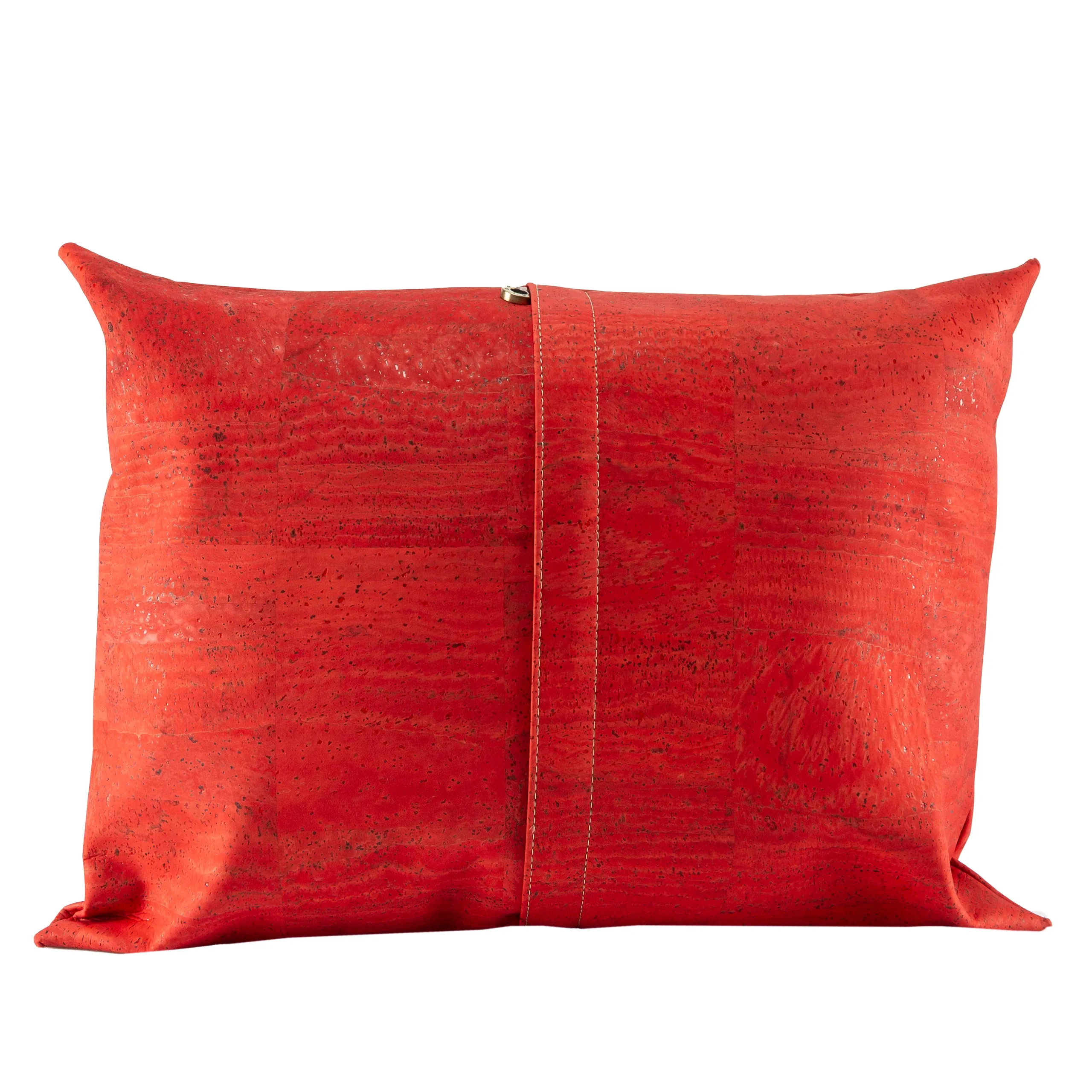 Decorative and Ecological Rectangular Cork Cushion - Red