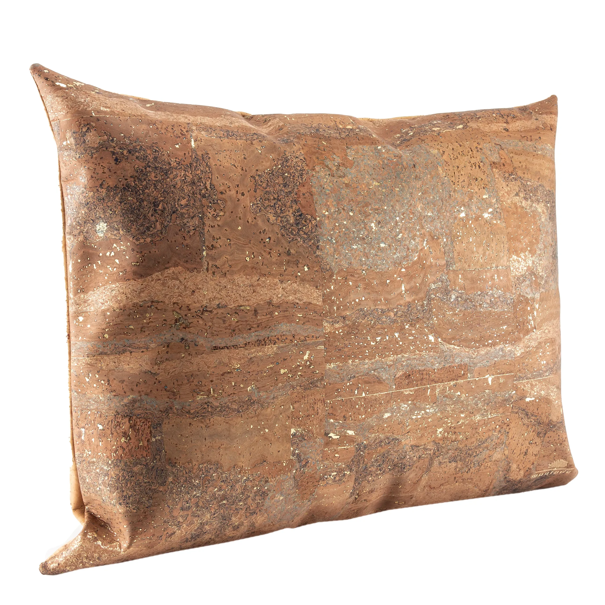 Decorative and Ecological Rectangular Cushion in Cork - Natural Mapa Camel