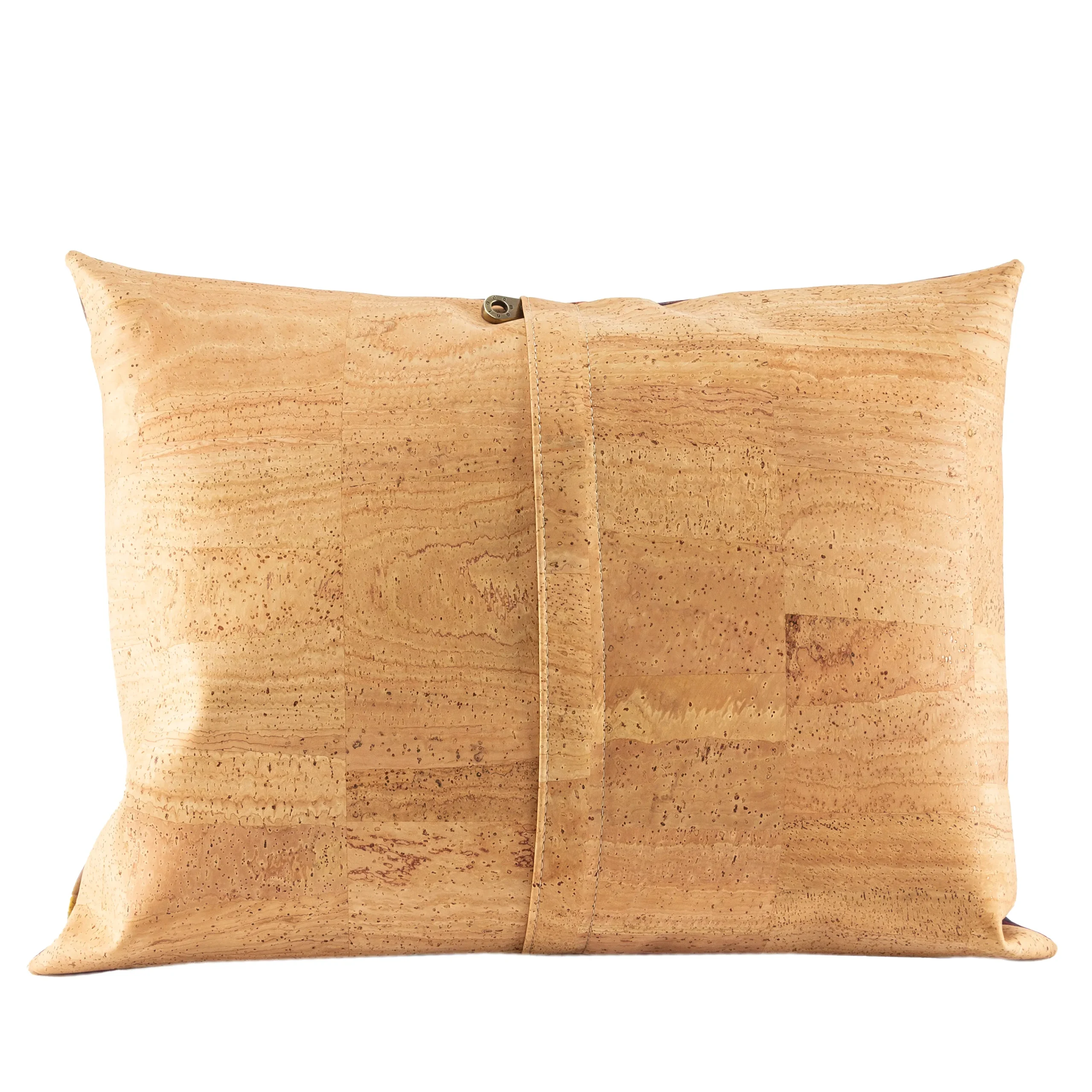 Decorative and Ecological Rectangular Cork Cushion - Natural Rainbow