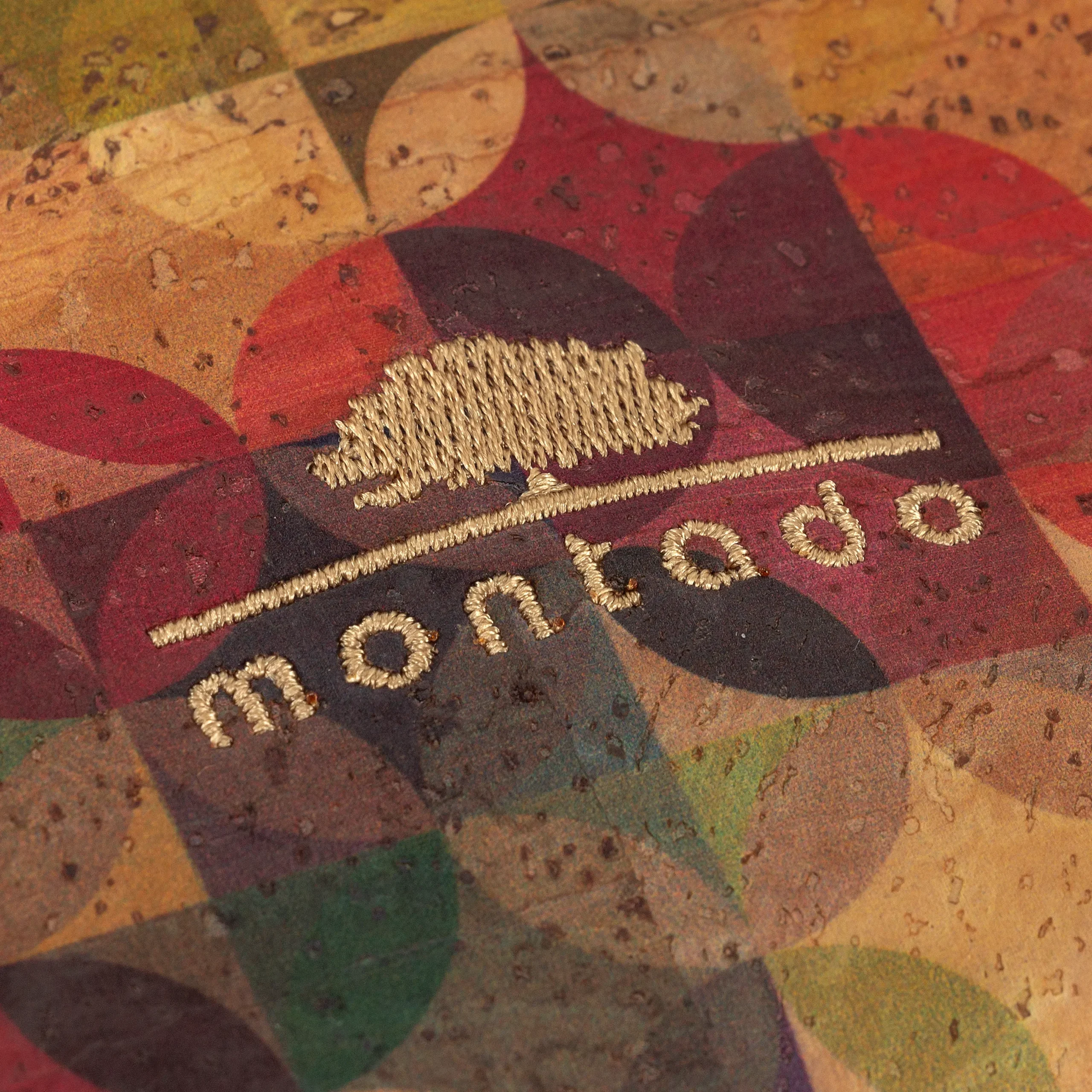 Decorative and Ecological Rectangular Cork Cushion - Natural Rainbow