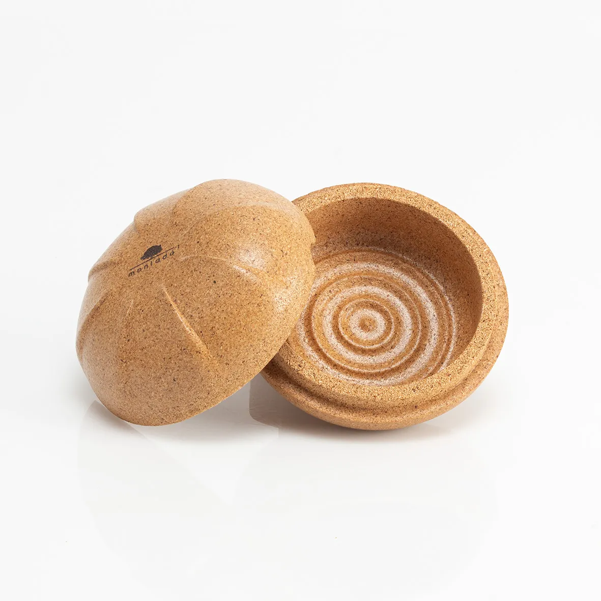 Saboneteira em Cortiça Natural com Tampa Redonda