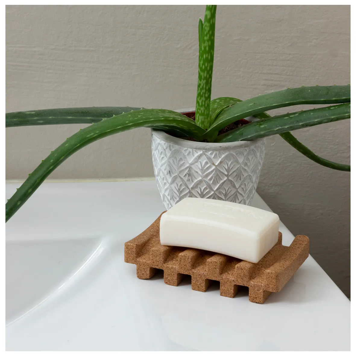 Saboneteira em Cortiça Natural de Design Funcional