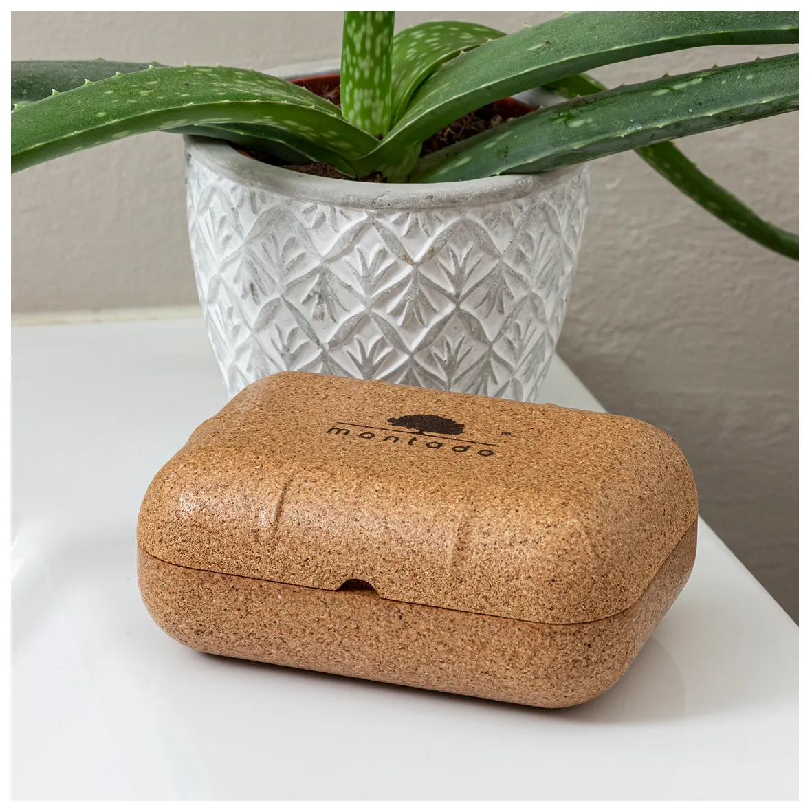 Saboneteira Retangular em Cortiça Natural