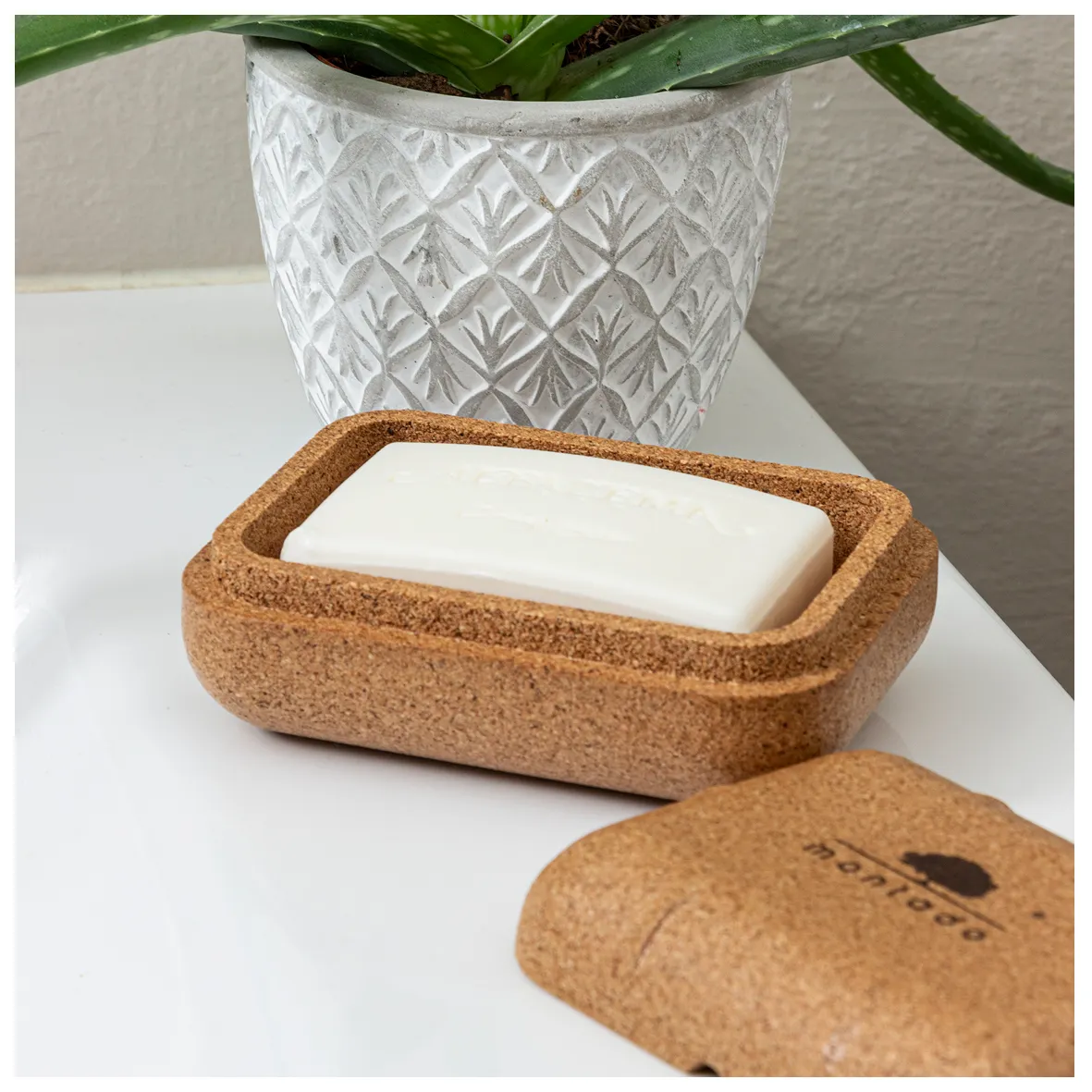 Saboneteira Retangular em Cortiça Natural