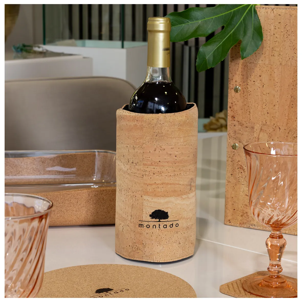 Manga de Refrigeração para Garrafa em Cortiça Natural