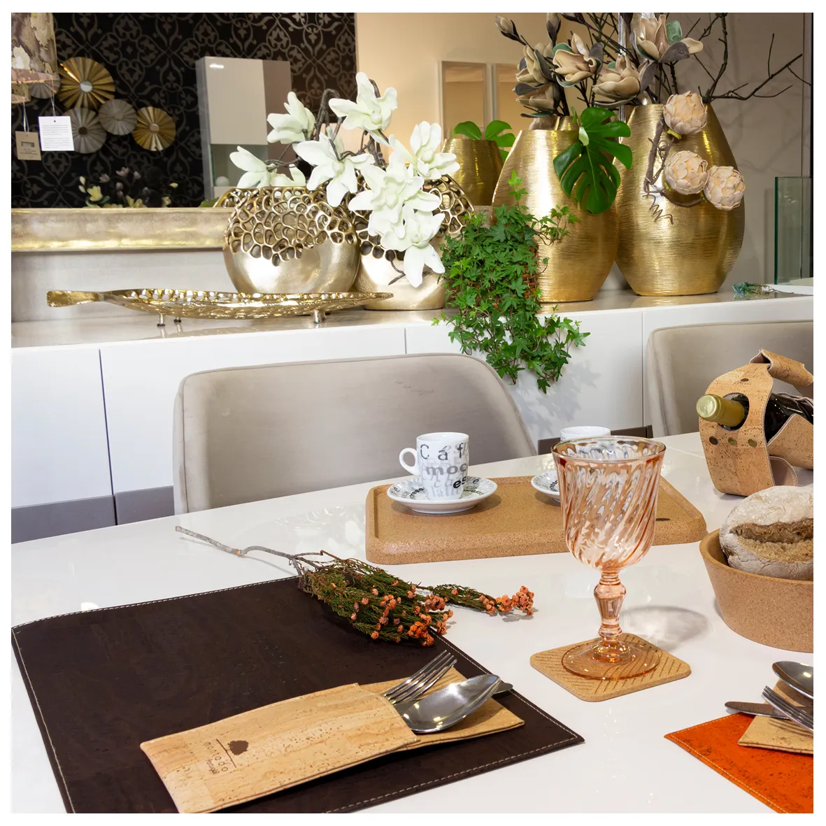 Individual de Mesa Sustentável em Cortiça - Castanho