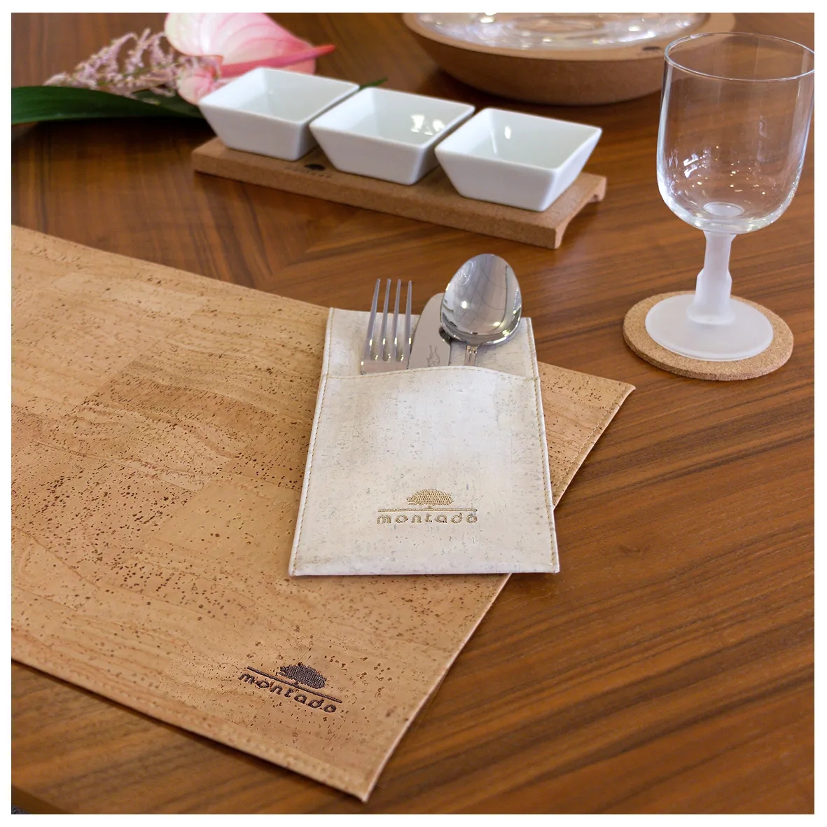 Individual de Mesa Sustentável em Cortiça - Natural