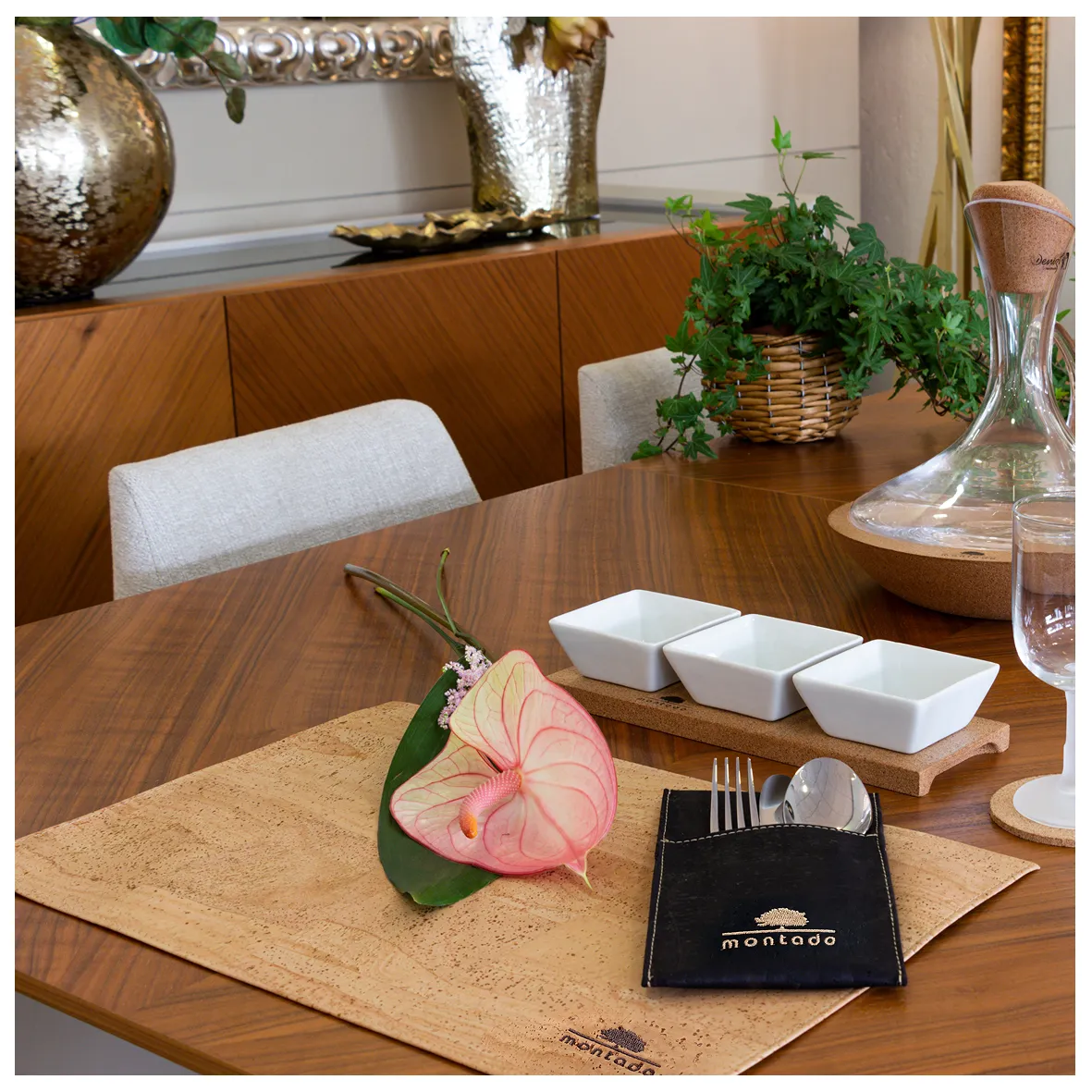 Individual de Mesa Sustentável em Cortiça - Natural