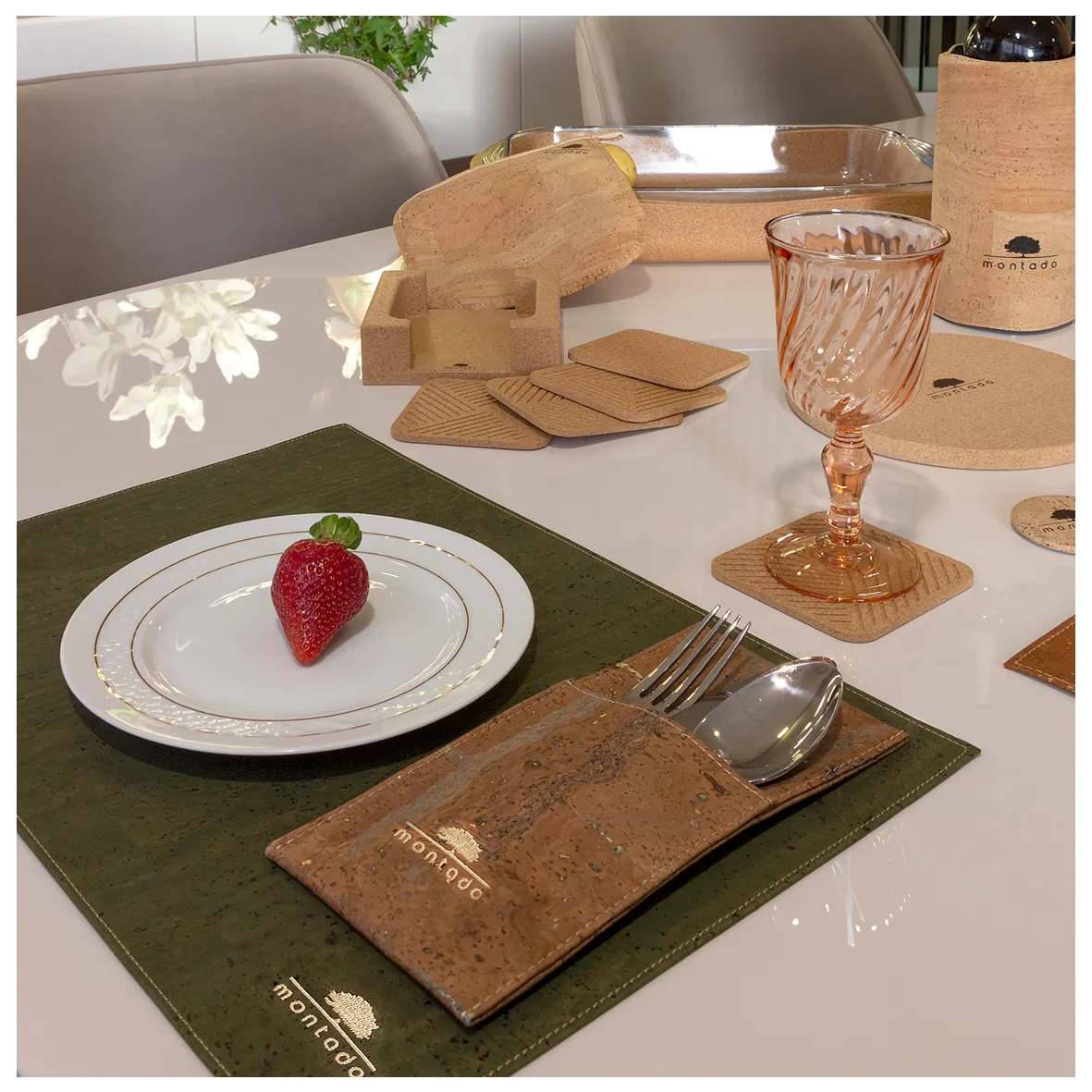 Reusable Cork Cutlery Holder - Mapacamel