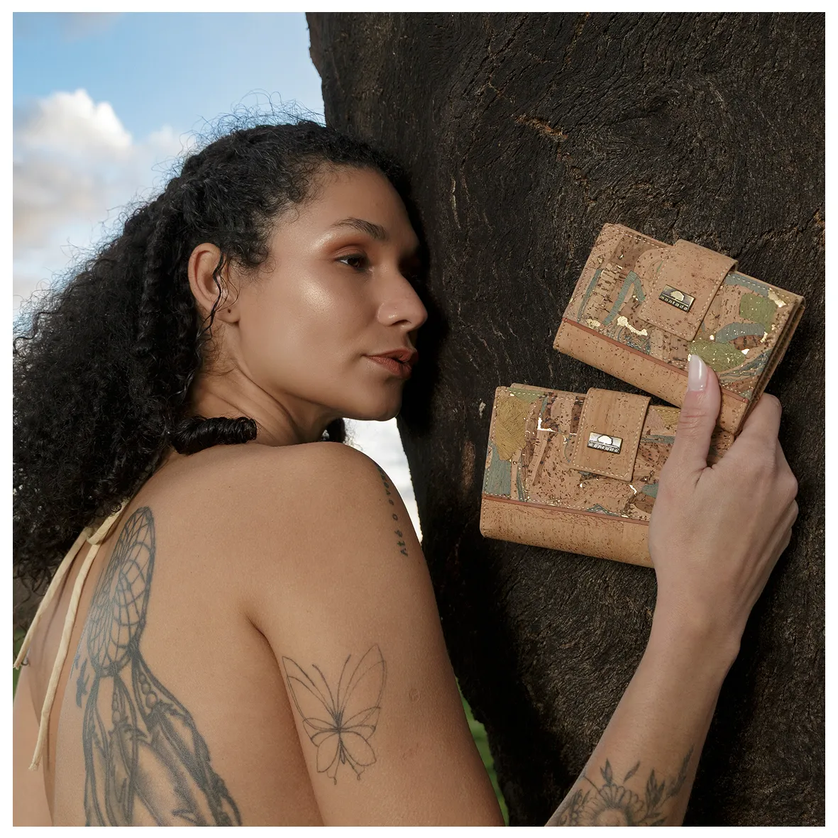 Porta-Moedas em Cortiça, Tamanho Médio e Estruturado, com Proteção Anti-Roubo RFID