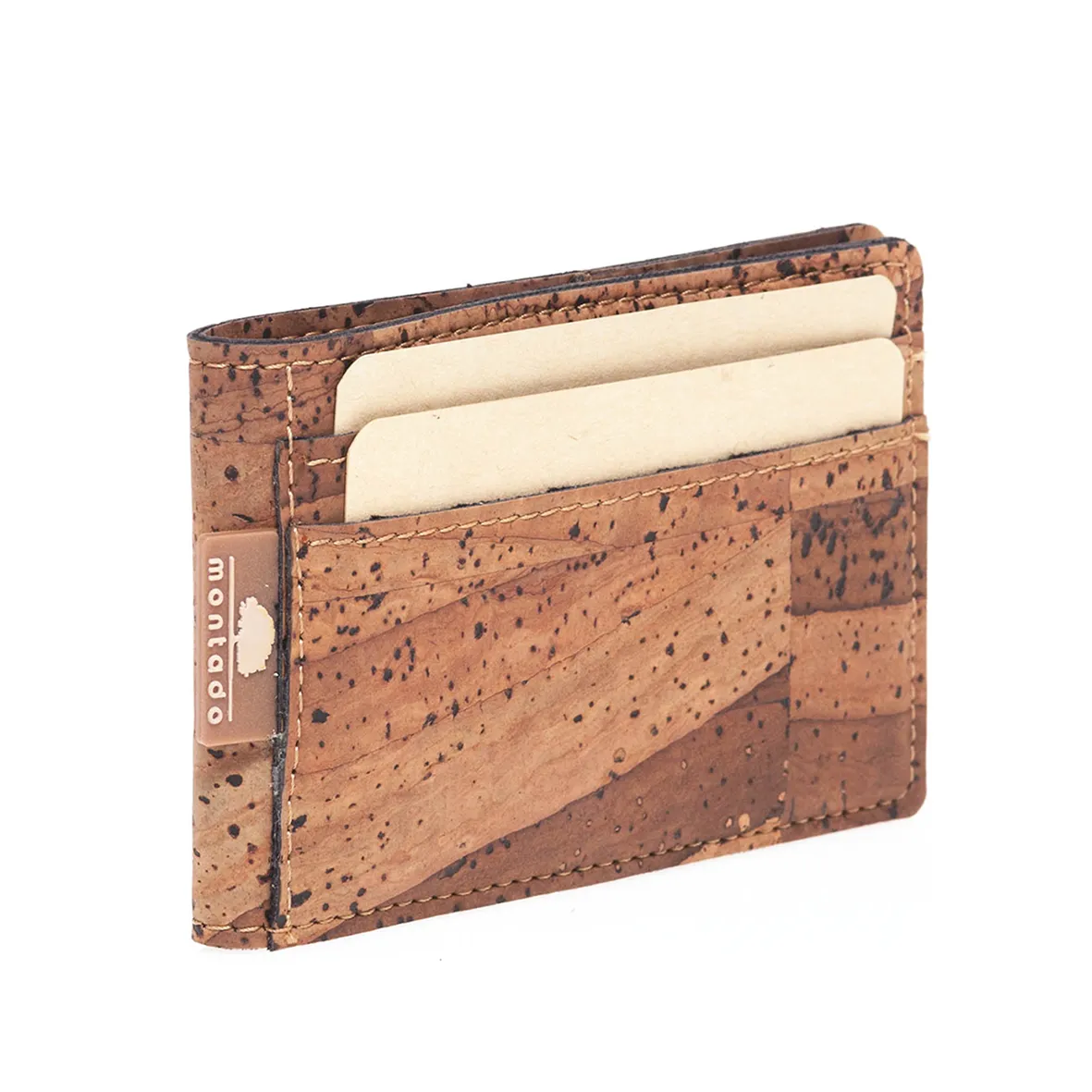 Small Hard Cork Card Holder - Natural