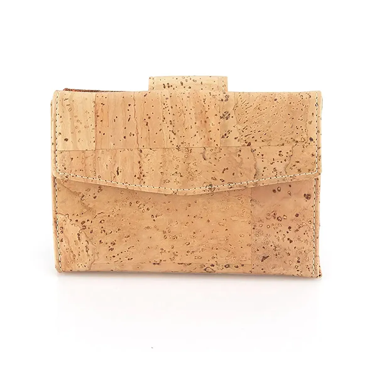 Small, Structured Cork Coin Purse with RFID Anti-Theft Protection